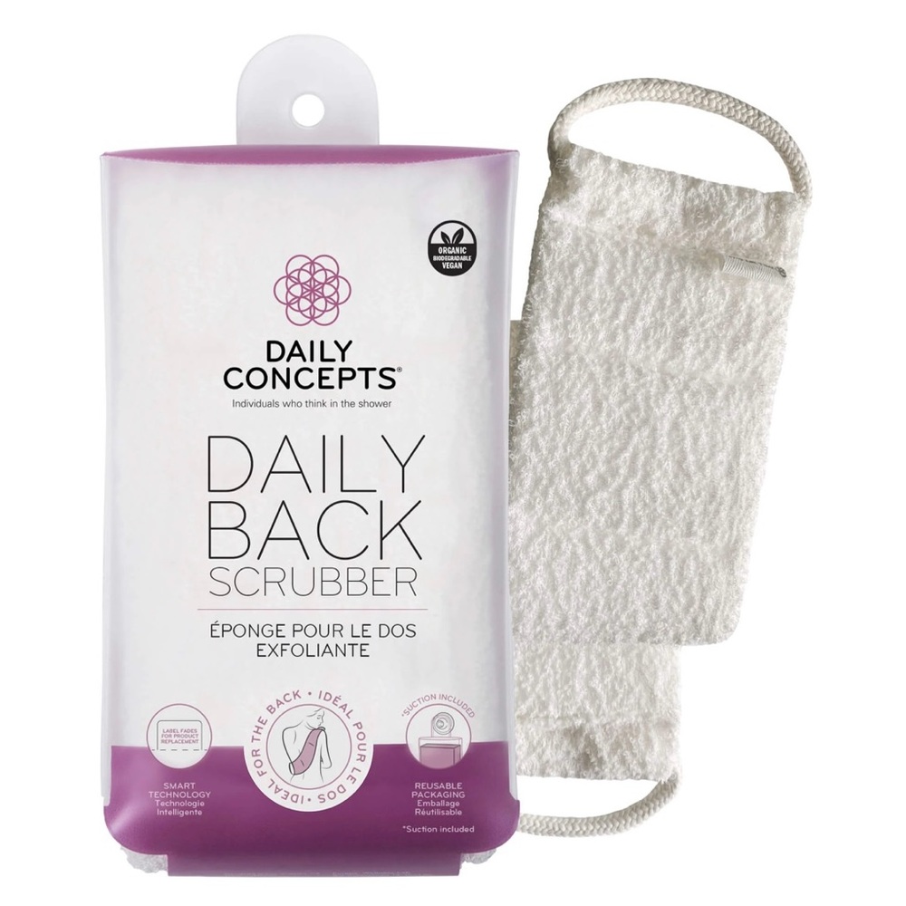 Brand new Daily Concepts Back Scrubber made with organic cotton